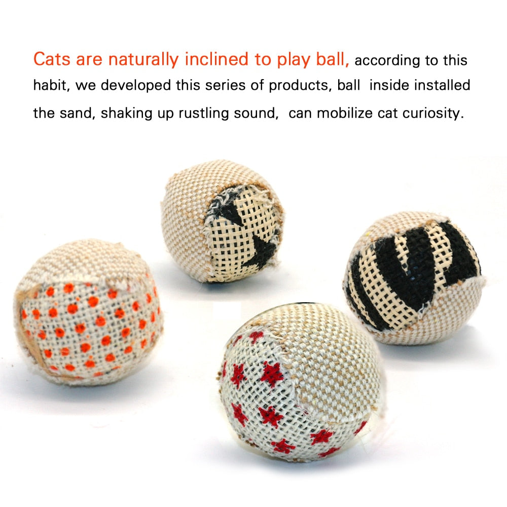 4pcs/pack Ball Cat Toy  Interactive Cat Exercise Toy Balls
