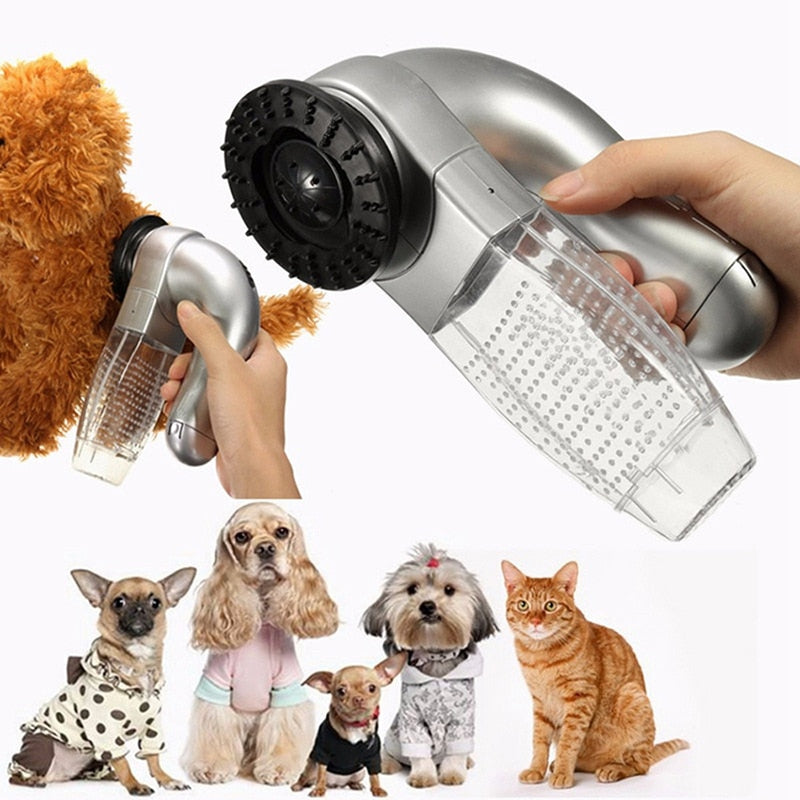 Electric Cat Dog Pet Vacuum Fur Cleaner Hair Remover Puppy Trimmer
