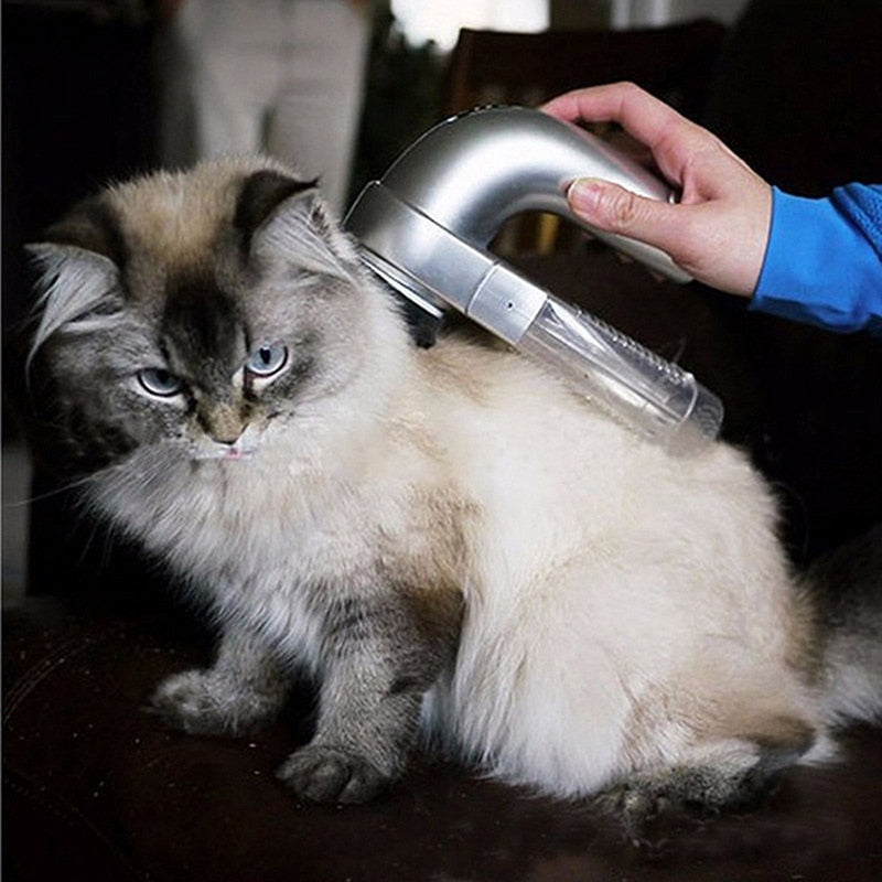 Electric Cat Dog Pet Vacuum Fur Cleaner Hair Remover Puppy Trimmer