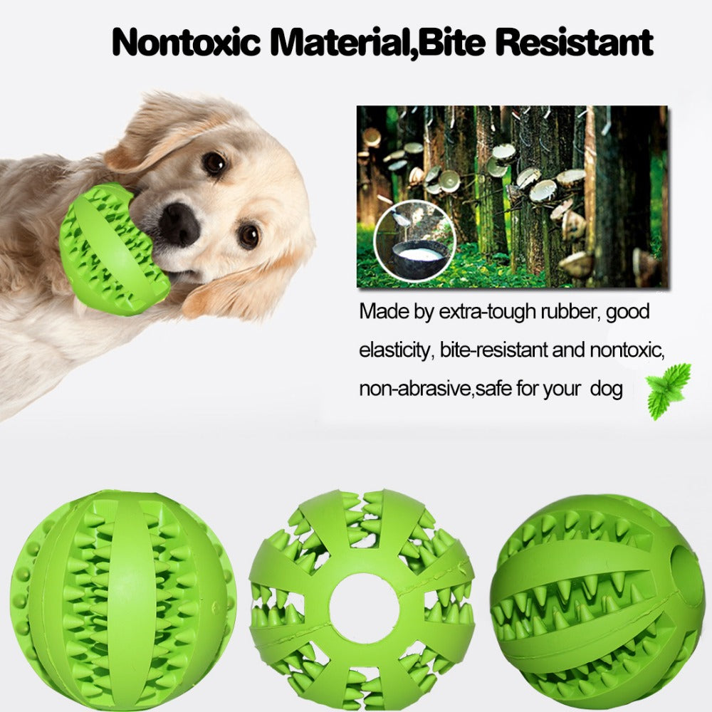 Pet Dog Toys Extra-tough Rubber Ball Funny Interactive Elasticity Clean Ball Of Food